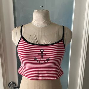 CLEAROUT! Lucky 13 striped rockabilly tank